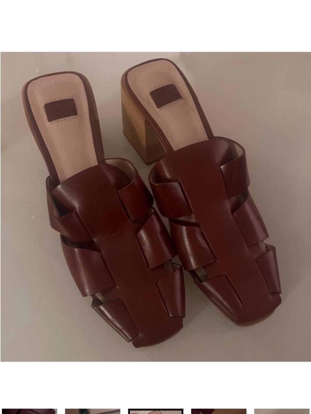 LOUISE ET CIE Burgundy Wiven Leather Heel Business Casual